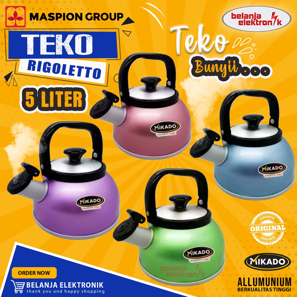 Jual Maspion Teko Rigoletto 5 Liter Ceret Bunyi Siul Whistling Kettle Alumunium Indonesiashopee 8742