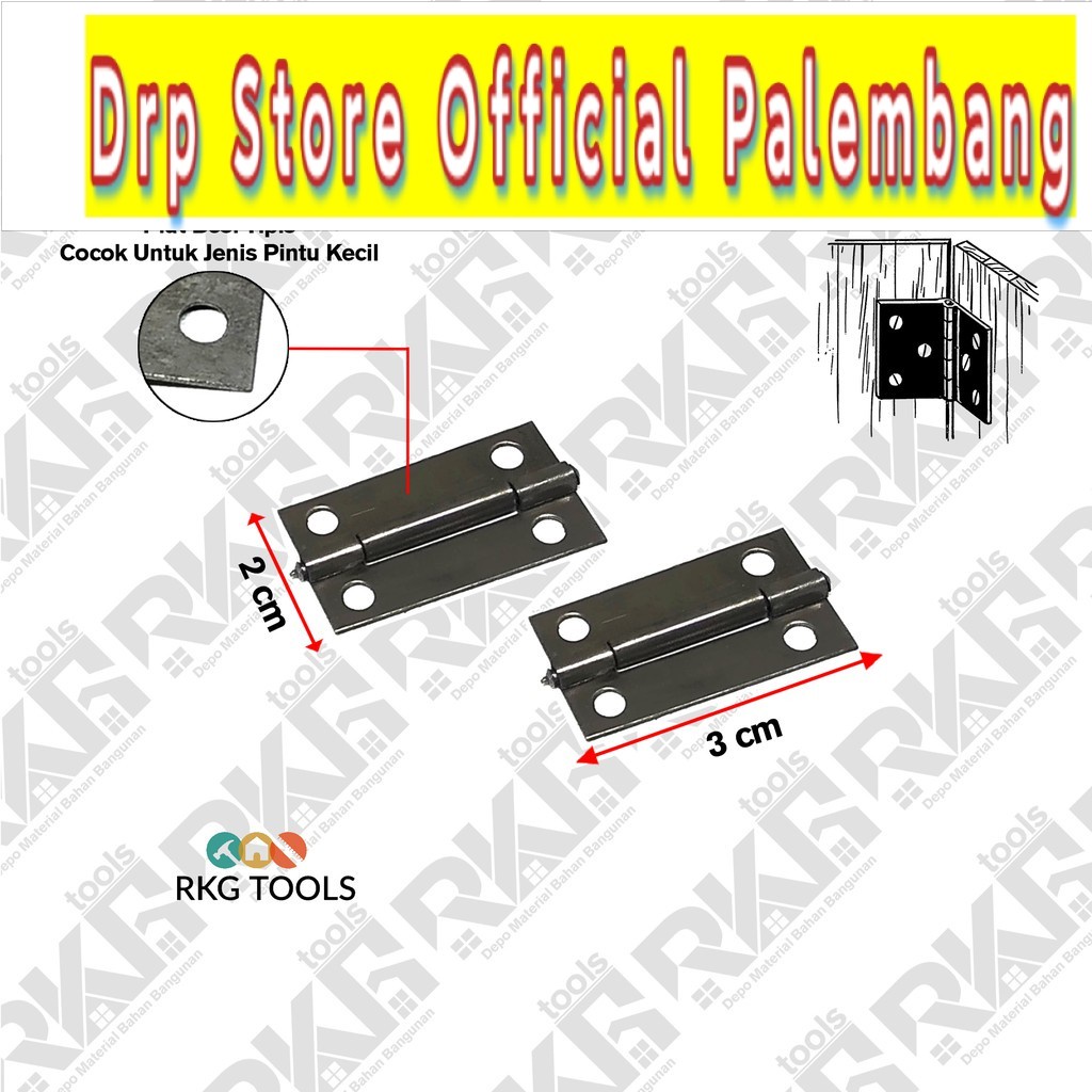 Engsel Kupu Plat Besi 1.5 Inci Hinges