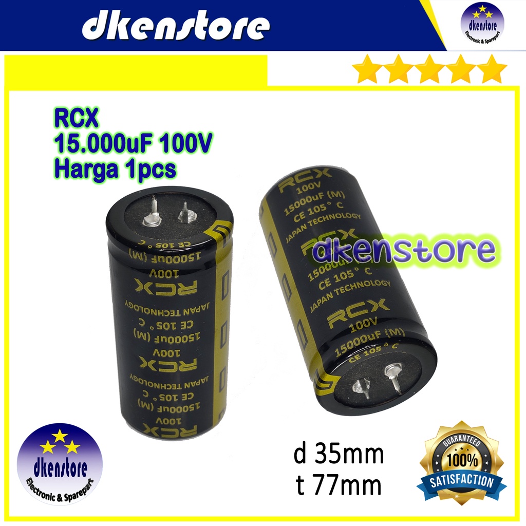 Kapasitor RCX 15000uf 100v Elko 15000 100 volt