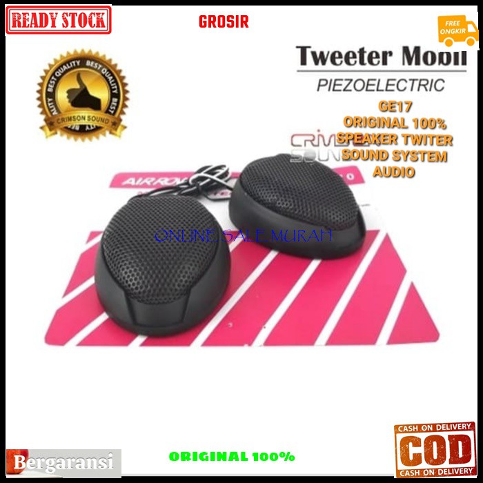 G17 Speaker twiter piezo tweeter super treble original 100% spk mini mobil car audio sound system sistem musik suround magnet surround tambahan suara vokal vocal piezoo pasif suara coil booster G17   sepasang satu set  Bisa DIPAKAI SEGALA JENIS AUDIO  TWE