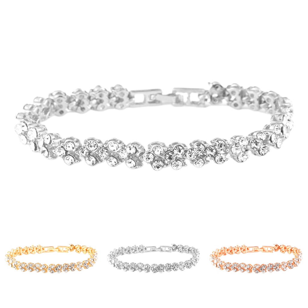 Hu Hu Hu Hu Hu Alat Bantu Pasang Kacamata♡ Gelang Bentuk Hati Bahan Alloy Aksen Berlian Imitasi Untuk Pengantin