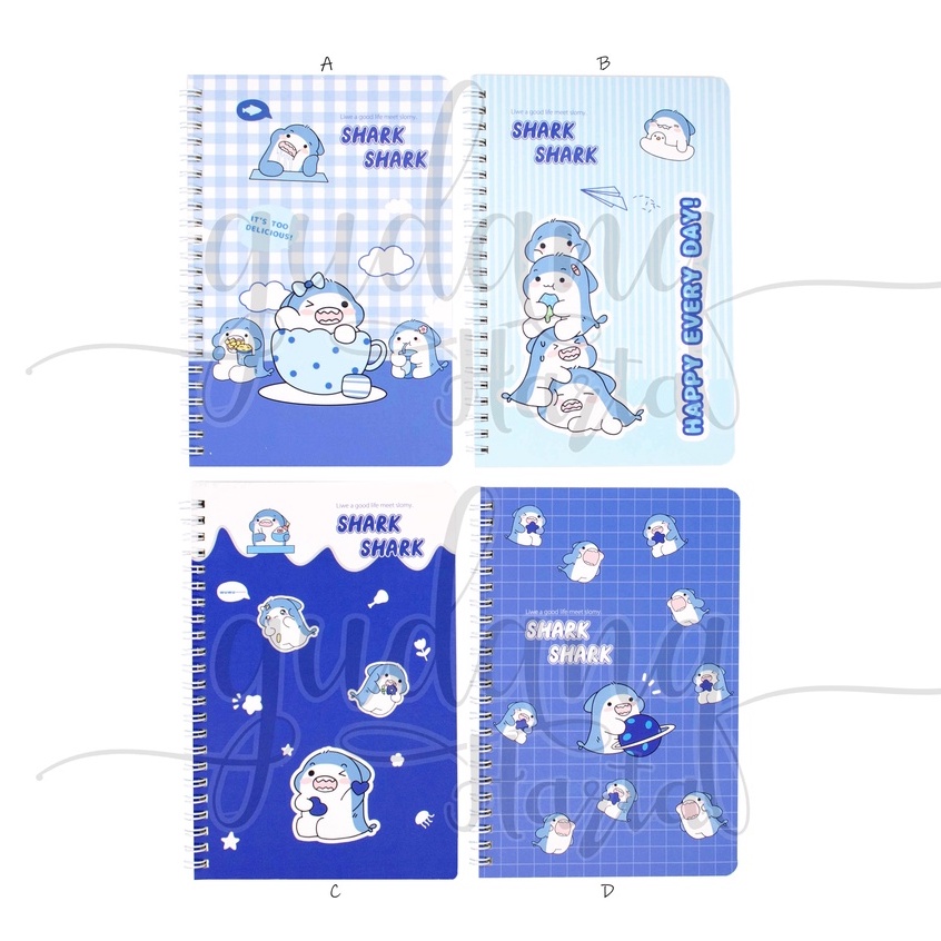 

GCC Notebook A5 Spiral Baby Shark Buku Motif Ikan Hiu Biru GCC 308850