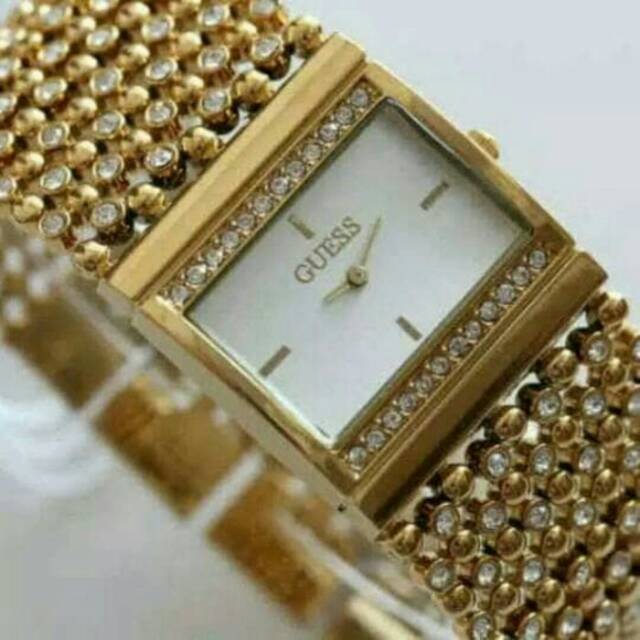 JAM TANGAN WANITA GUESS RANTAI GOLD TERLARIS