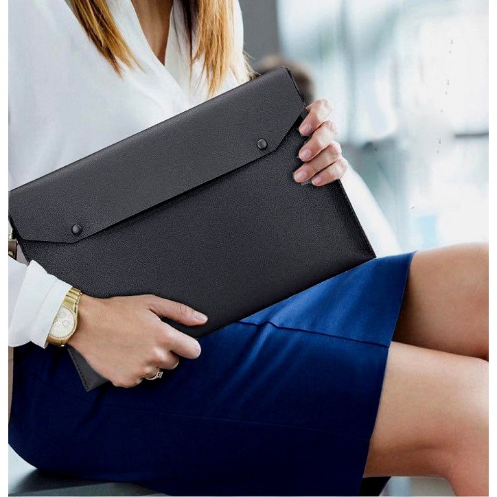 Tas Laptop Macbook Air Pro M1 M2 Samsung Dell Softcase Sleeve 3in1 PU Leather Size 13 13.3 13.6 14 15 16 inch