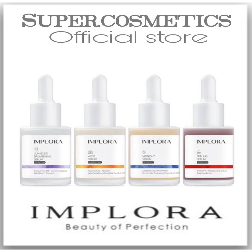 IMPLORA Face Serum | Serum Wajah | Acne | Brightening | Peeling | Midnight Serum BPOM