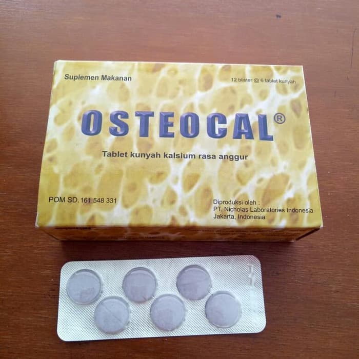 OSTEOCAL ISI 72 TABLET KUNYAH TABLET KALSIUM VITAMIN PENGEROPOSAN TULANG