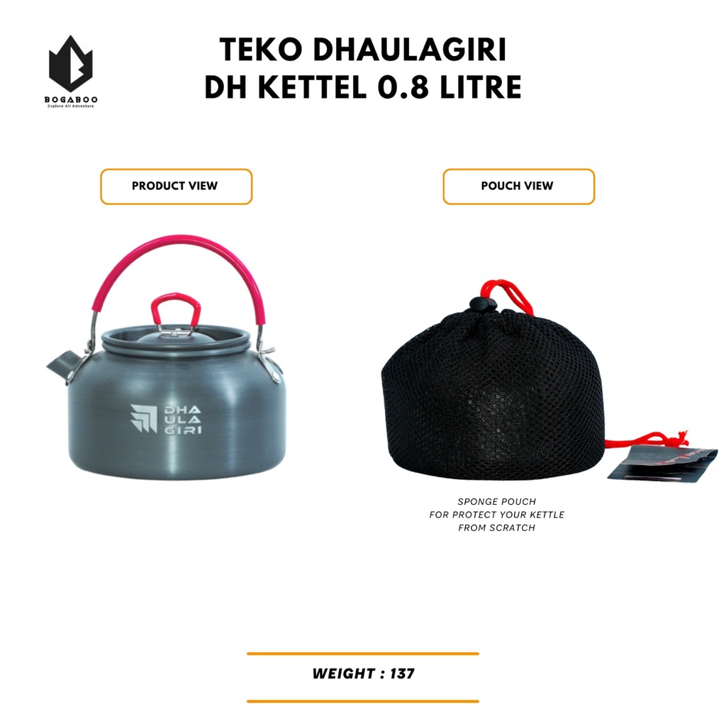 Teko Dhaulagiri Kapasitas 0,8 Liter - Teko DH - Teko Camping - teko outdoor - teko hiking