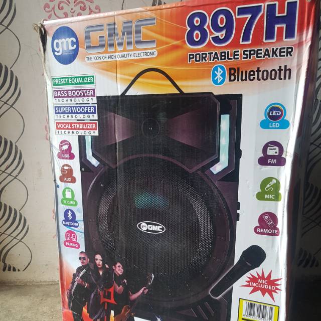 Speaker bluetooth karaoke gmc 897h