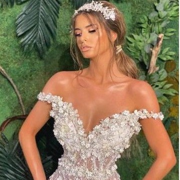 GAUN PENGANTIN SABRINA MUTIARA BROKAT PUTIH