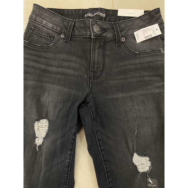 Maurices Denim sale  Flex Destructed Black (hitam pudar)