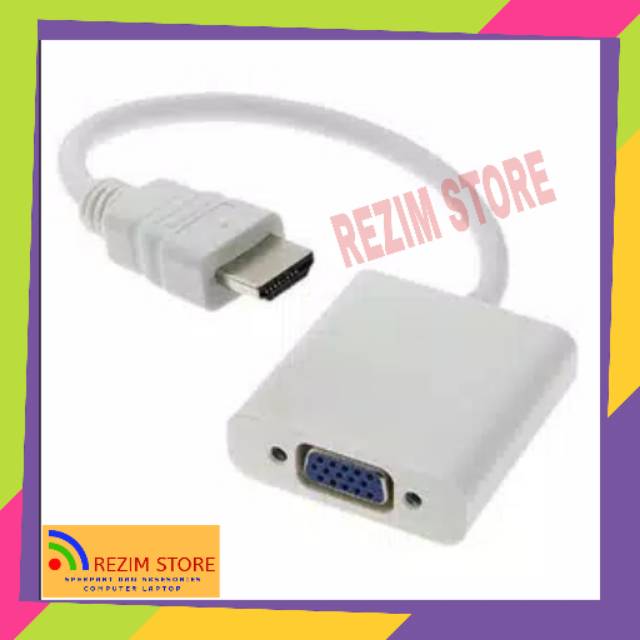 Kabel HDMI To VGA Konektor HDMI To VGA Converter HDMI To VGA