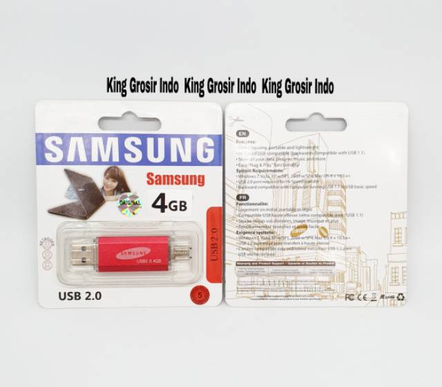 Flashdisk OTG Samsung 4GB 4 GB Type C Original Flashdrive Type-C