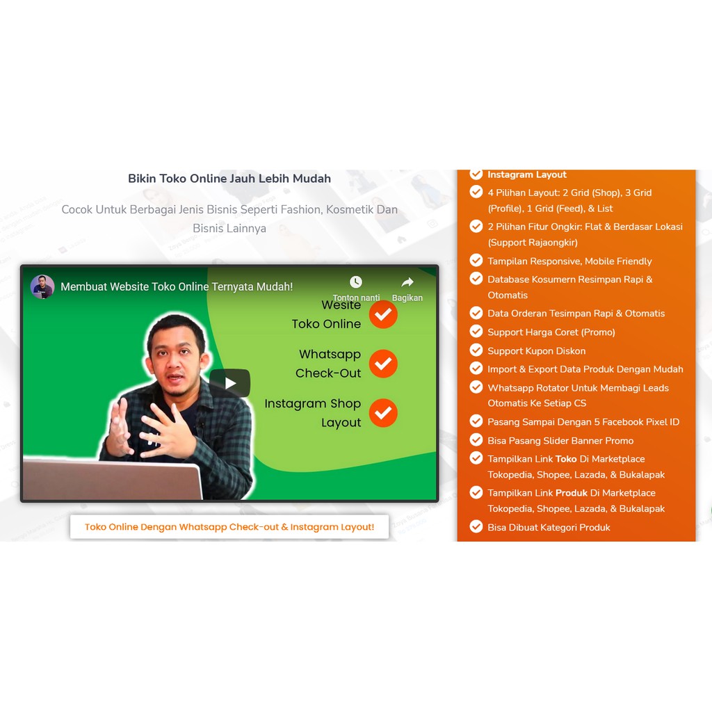 Theme Toko Online Whatsapp dan rajaongkir