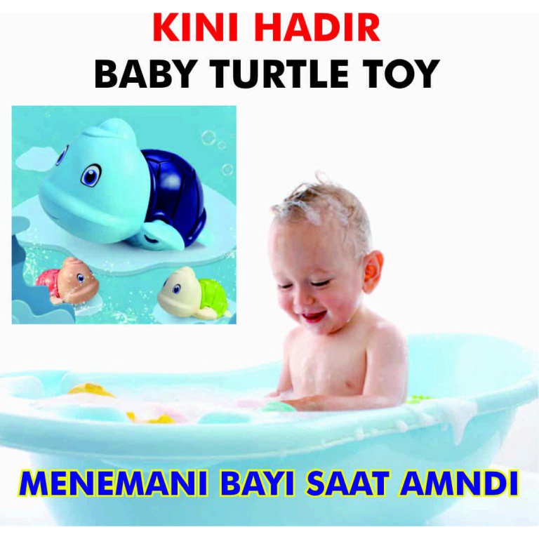 Mainan Mandi Anak Bentuk Kura Kura Berenang Di Kolam Renang/ Toy Turtle