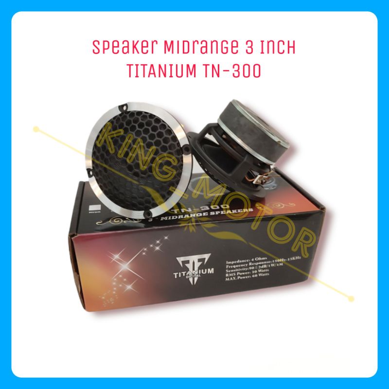 Speaker Midrange/Mid Range 3 Inch TITANIUM TN-300