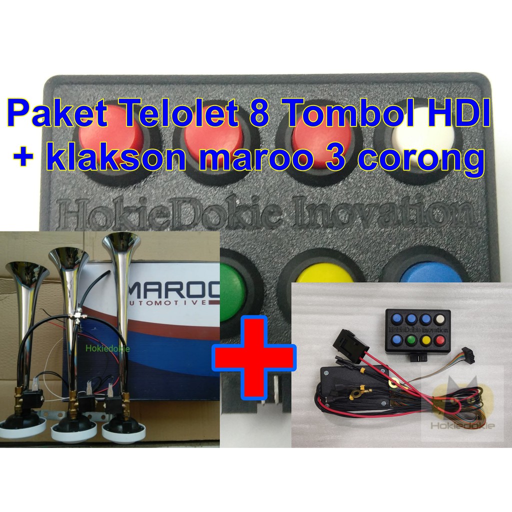 paket telolet 8 tombol HDi 8 tombol dan klakson 3 corong angin maroo