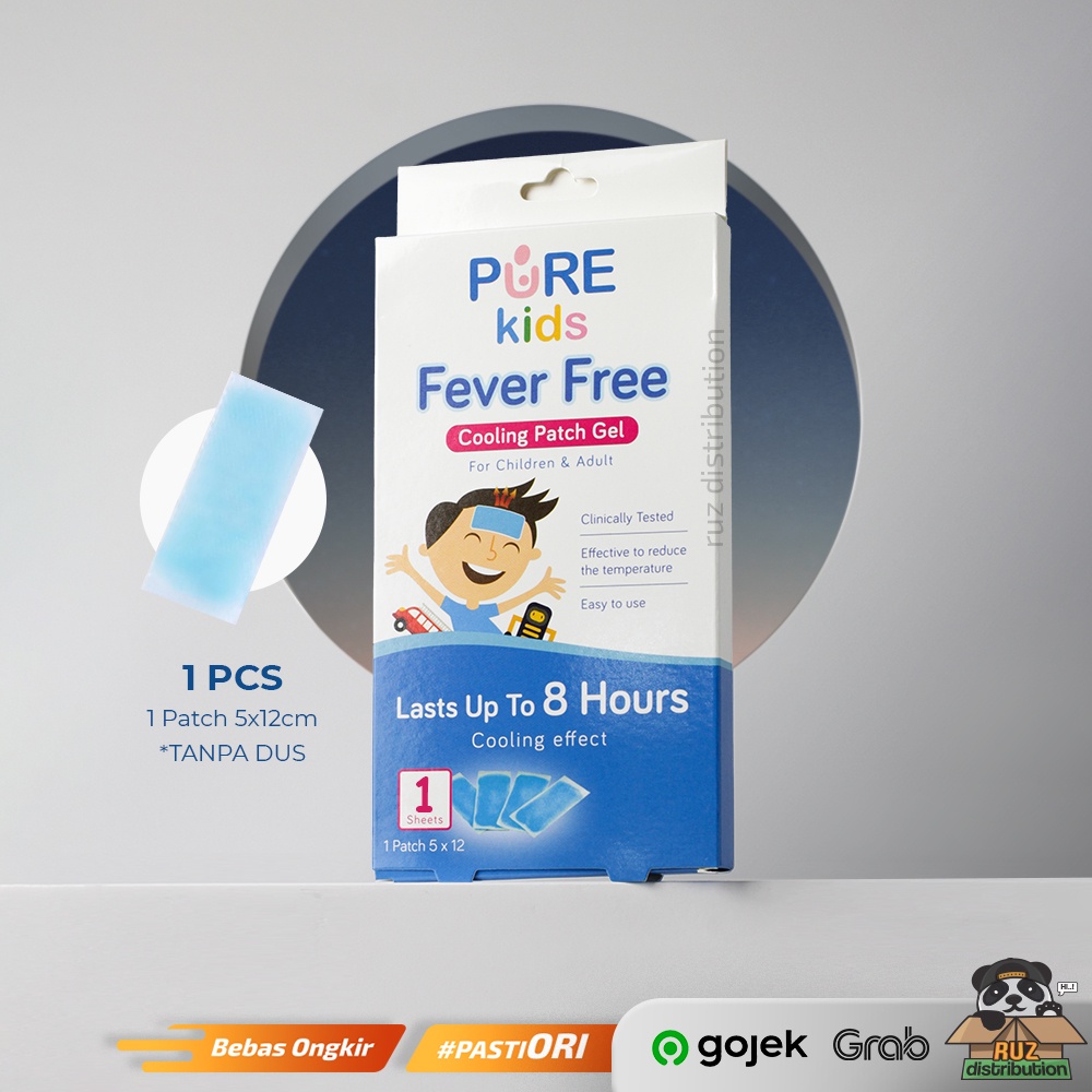 Pure Kids Fever Free Cooling Patch Gel 1 Pcs Satuan