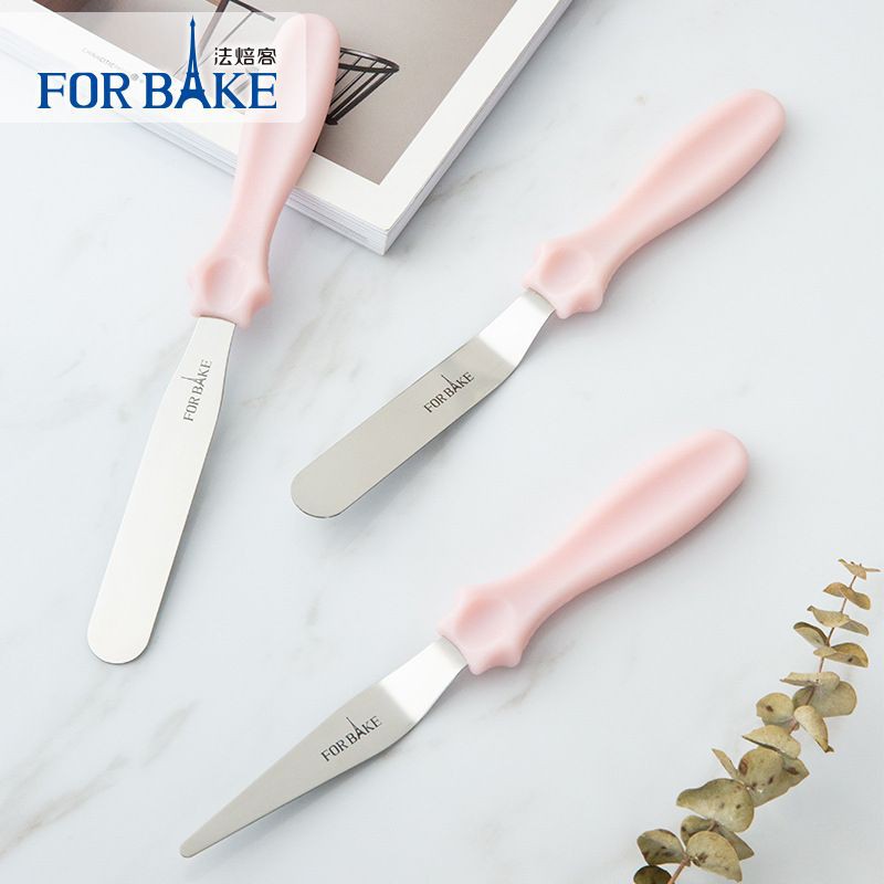 Forbake 3pcs stainless cake mouse spatula / spatula skraper kue