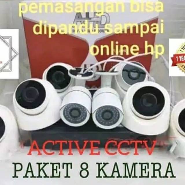 Paket cctv 8 kamera 4mp 1080p dvr 8channel full hd