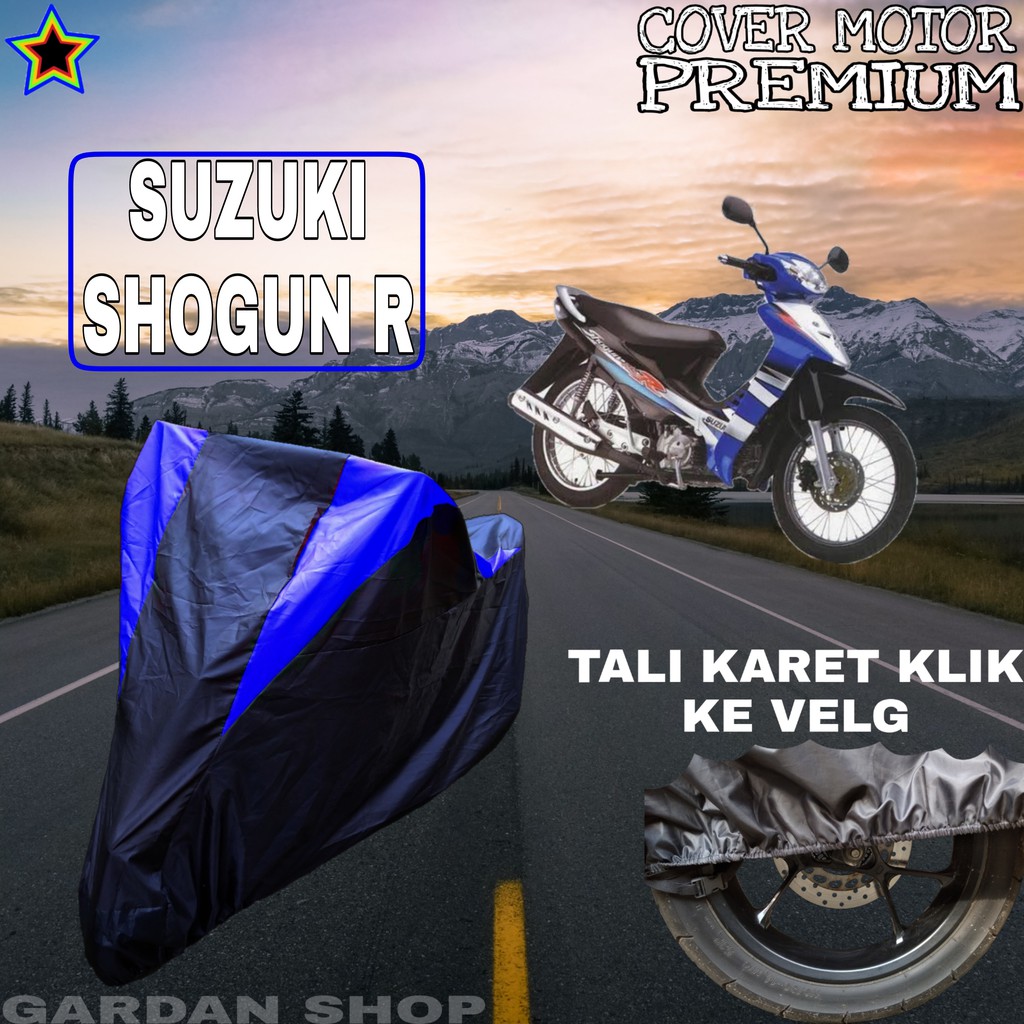 Sarung Motor SUZUKI SHOGUN R Hitam BIRU Body Cover Suzuki PREMIUM