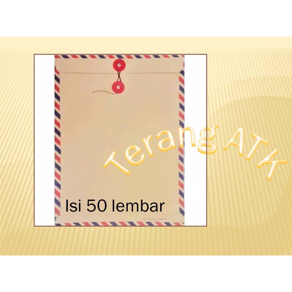 

Amplop Coklat Tali 310 Ukuran Folio [isi 50 lembar] Merk Executive