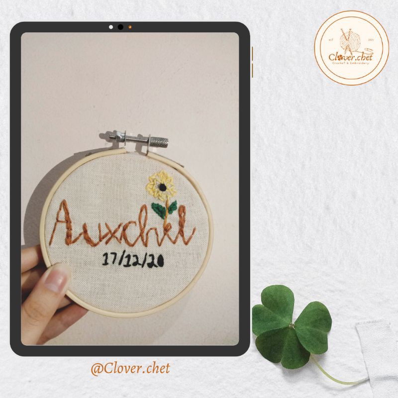 Rajut nama hewan peliharaan/Custom pet's name embroidery