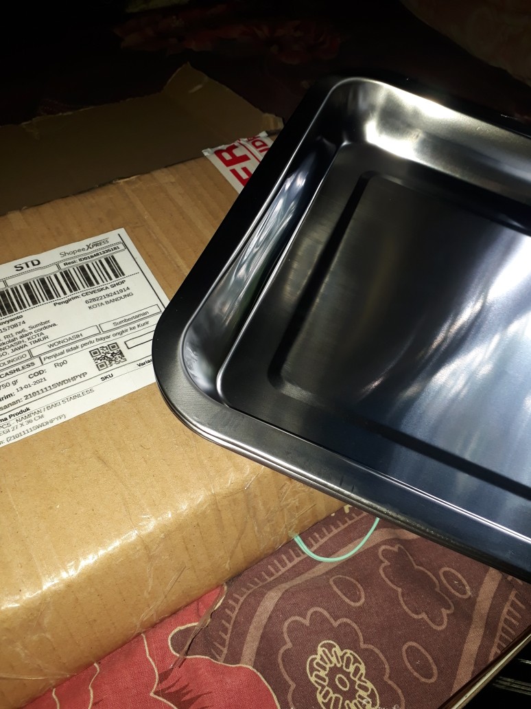 3 Pcs - Nampan / Baki Stainless Segi 27 X 36 Cm