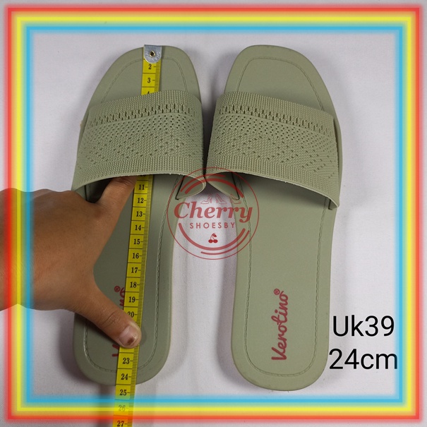 A729-47J Sandal Selop Karet Jelly Wanita Verotino Sendal Slop Cewek Motif Rajut Rajutan Glanzton