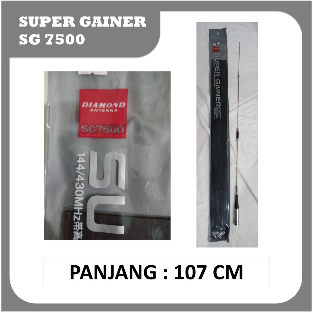 Antena Mobil Diamond Super Gainer SG7500, Anten Antenna SG-7500 SG 7500 Dualband VHF UHF RIG