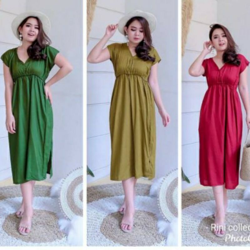 Daster bali manohara polos rayon resleting depan