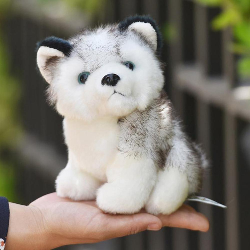 Timekey Mainan Boneka Stuffed Plush Anjing Husky Lucu 20cm Untuk Hadiah Anak C7V8