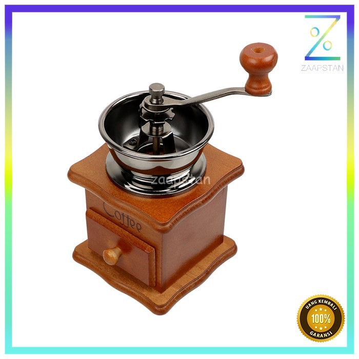 Mrosaa Alat Penggiling Kopi Manual Coffee Grinder - 16290 - Brown