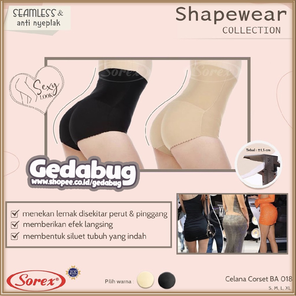 CD Korset Busa Bokong Sorex BA 018 Korset Celana Pengencang Pantat Ba018 - Gedabug