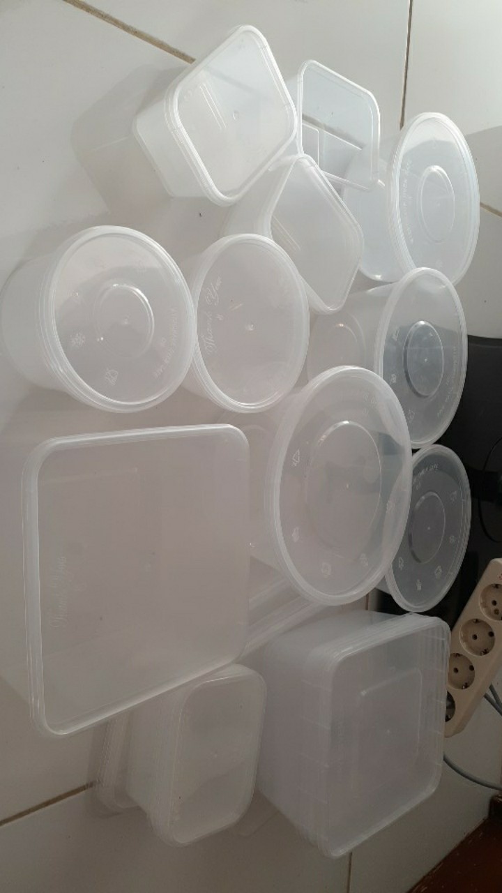 Kotak Makan Plastik / Thinwall / Food Container - Kotak 1000ml