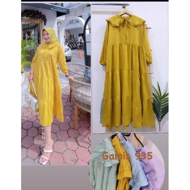 MIDI DRESS DRESS MIDI RAYON TWIL BUSUI/NON BUSUI GAMIS TEBARU 2022((COD))