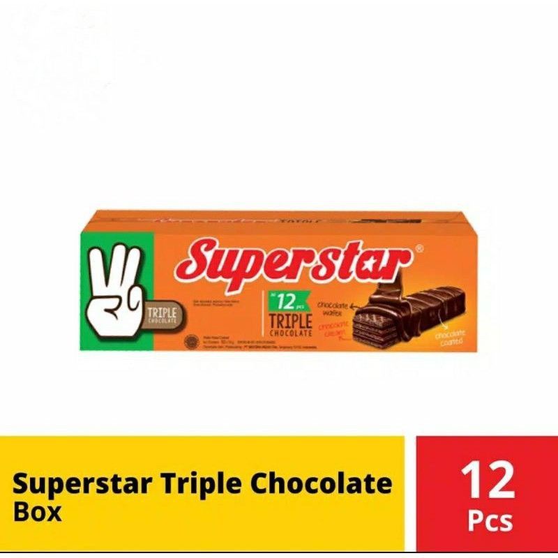 

SUPER STAR TRIPLE CHOCOLATE ISI 12PCS