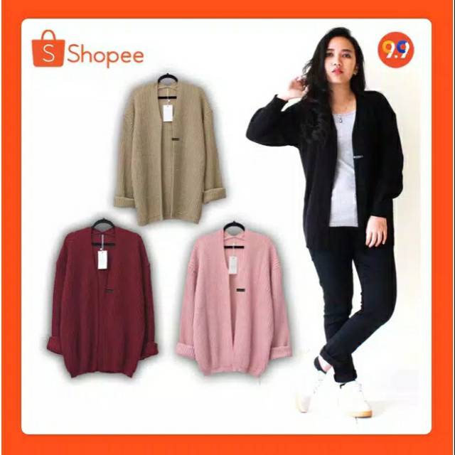 cardi rajut oversize