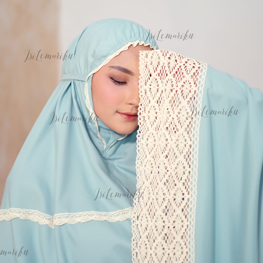 IsiLemariku - Mukena Katun Polos Premium Renda Bali Jumbo Dewasa