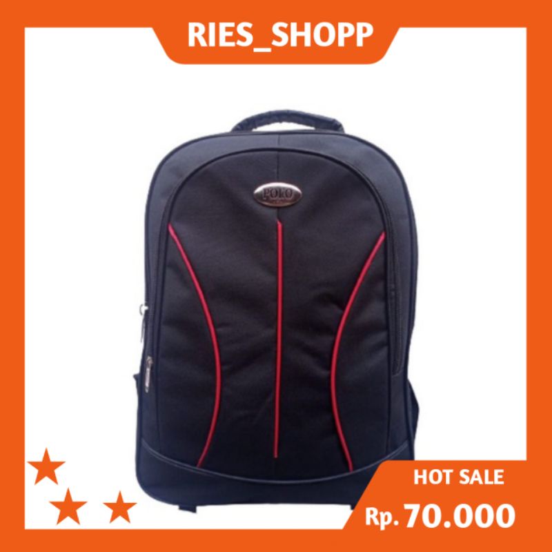 PROMO TAS RANSEL LIST POLO FREE RAINCOVER TAS SEKOLAH TAS ANAK