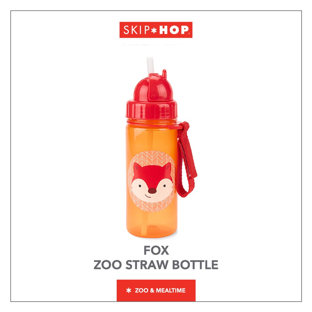 SKIP HOP ZOO STRAW BOTTLE PP 390ML