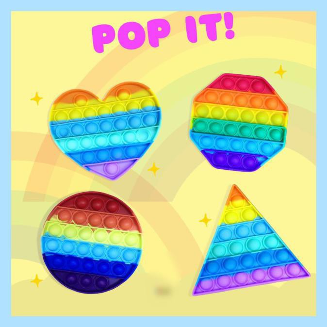 Pop it spiner pop it mini pop it murah mainan anak-POP IT 12CM RANDOM