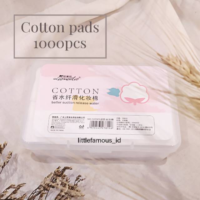 1000pcs LAMEILA COTTON PADS / KAPAS TIPIS / KAPAS TONER
