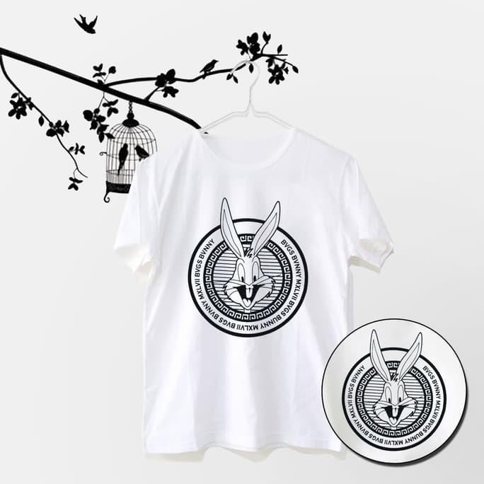 promo tumblr tee / t-shirt / kaos wanita lengan pendek bugs bunny putih terbaru