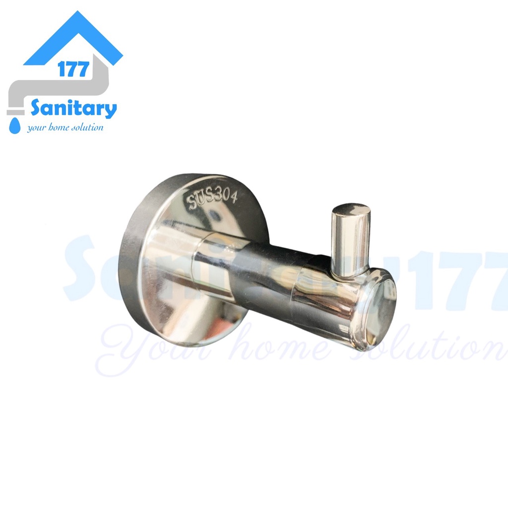 Gantungan Baju Stainless 304 Minimalis 2 Kait Tebal KS4410-2- Kapstok Stainles 2kait Hook Hanger /G32
