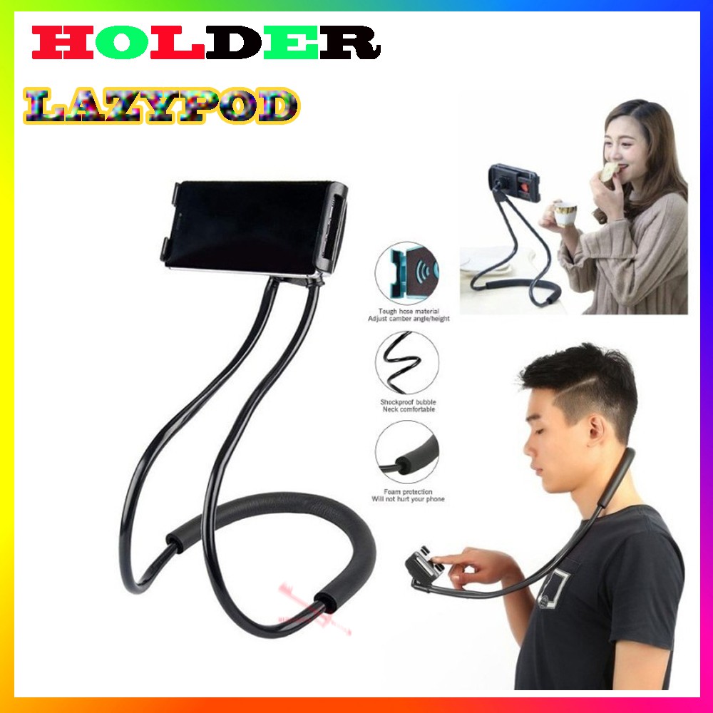 Holder Handphone Tripod Fleksibel Model Gurita / Lazypod Leher / Gekkopod / Broadcasting Stand