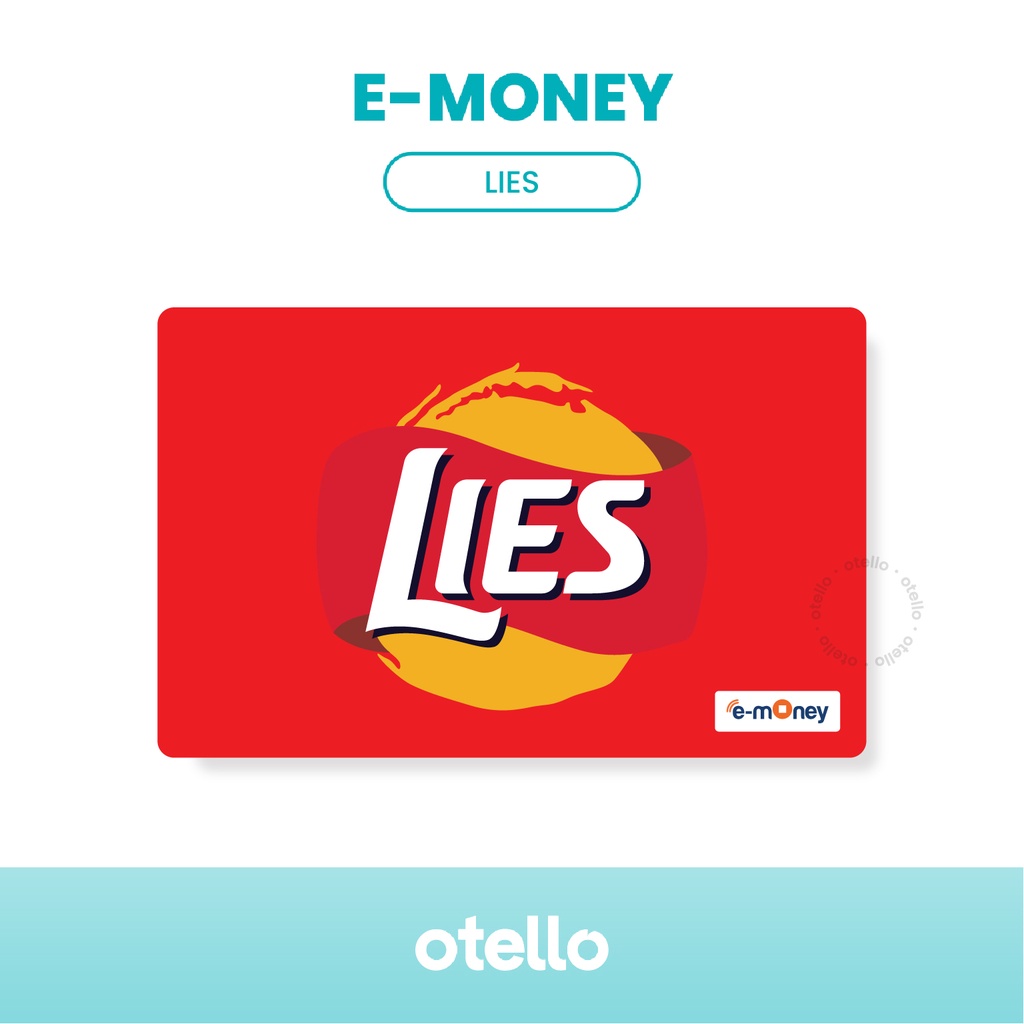 Kartu E-Money Lies eMoney Card eToll Mandiri Snack Lucu Unik Meme UV Otello Cetak