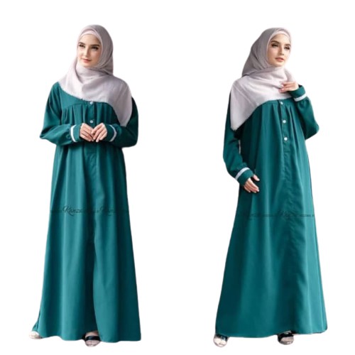 ASRI - LUSIA DRESS Ori Spassy - Busui Gamis Bahan Moscrepe/Wollycrepe - DRESS PREMIUM REMPEL DOBEL
