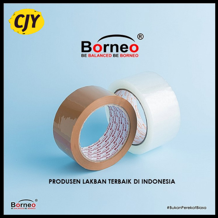 

Borneo OPP Lakban Bening / Coklat 48 mm x 90 Yard - Bening
