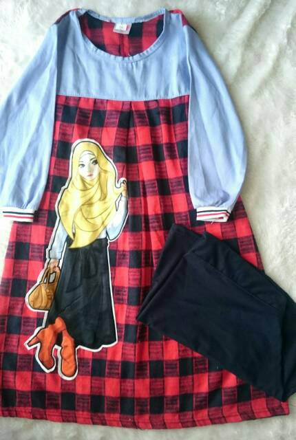 Gamis anak flanel Princes gamis Anak katun