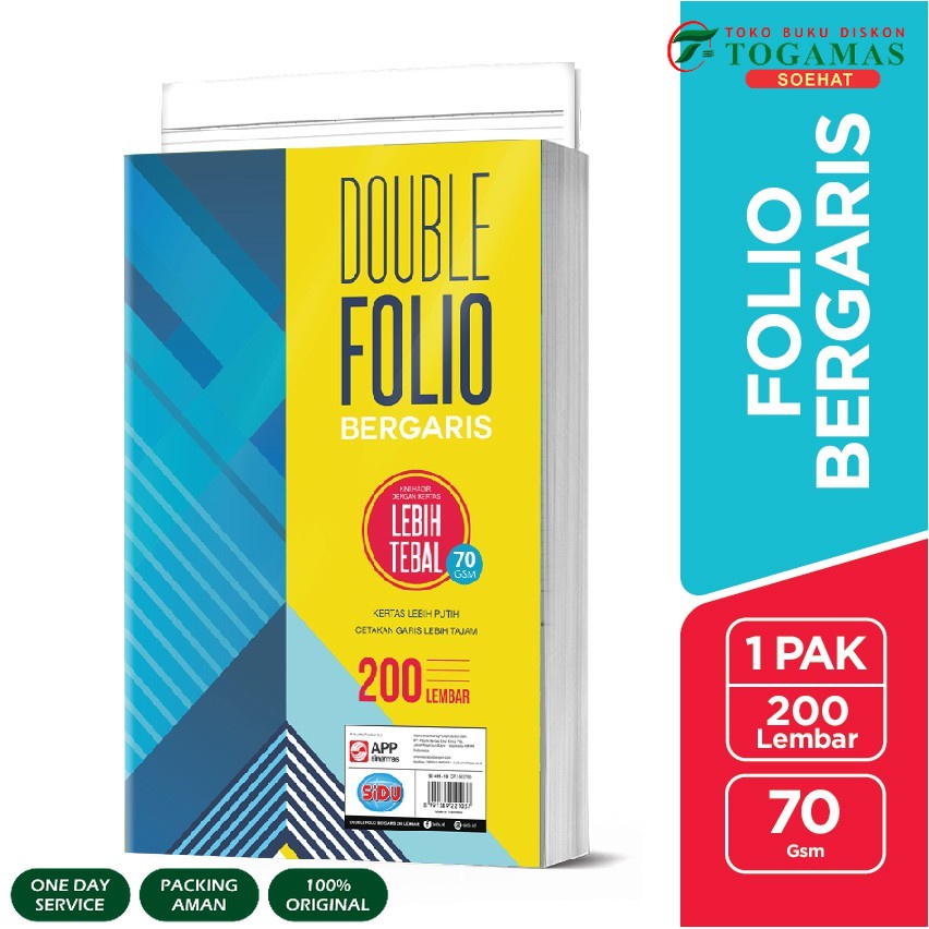 

SiDU Double Folio Bergaris 200 lembar 70 GSM